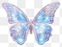 PNG Silvery holographic butterfly animal insect invertebrate. 