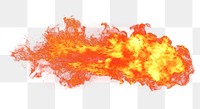 PNG Fiery explosion flame fire fireball.