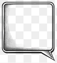 PNG Speech bubble black white text.