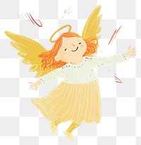 PNG Angel illustration whimsical cute.