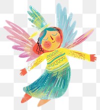 PNG Angel illustration whimsical art.