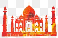 PNG Taj Mahal - India architecture illustration building.