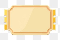 PNG Vintage blank ticket illustration