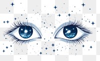 PNG Starry eyes drawing sketch illustrated. 