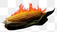 PNG Corn fire plant flame.