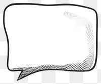 PNG Speech bubble art sketch empty.