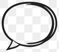 PNG Blank speech bubble vector black white.