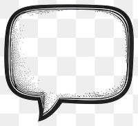 PNG Blank speech bubble style black white.