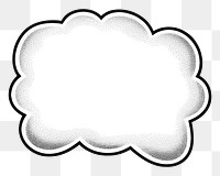 PNG Blank speech bubble shape style art.