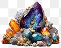 PNG Crystal geode gemstone mineral jewelry.