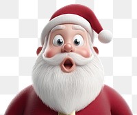 PNG Surprised santaclaus illustration expression white.