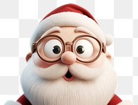 PNG Surprised santaclaus illustration cartoon white.