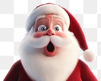 PNG Surprised santaclaus illustration expression cartoon.