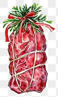 PNG An isolated christmas beef strew food illustration festive.