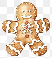 PNG An isolated Christmas ginger bread cookie in snowflake shape illustration gingerbread christmas.