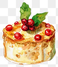 PNG An isolated Christmas Cornbread illustration watercolor christmas.