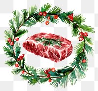 PNG An isolated christmas beef strew illustration watercolor background.