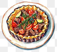 PNG An isolated Christmas beef strew dish illustration drawing food.