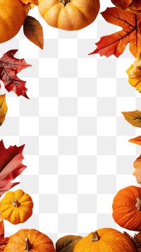 PNG Thanksgiving background pumpkins leaves.