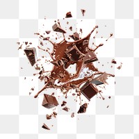 PNG Exploding chocolate food explosion confectionery.