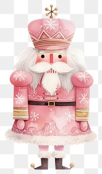 PNG Pink nutcracker illustration winter style.