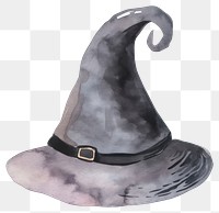 PNG Black witch hat illustration watercolor art.