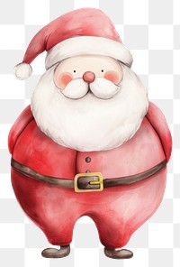 PNG Santa claus illustration watercolor christmas.