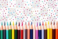 PNG Colorful pencils with dotted background