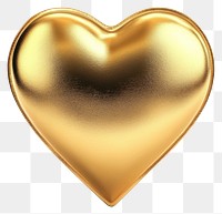 PNG Gold heart icon illustration 3d illustration accessories.