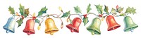 PNG Christmas bell Lights border bells illustration christmas.