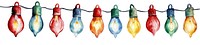 PNG Christmas light bulb border lights christmas bulbs.