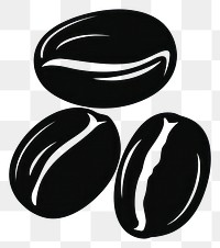 PNG Coffee beans minimalist vector simple.