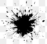 PNG Dramatic explosion silhouette black illustration.