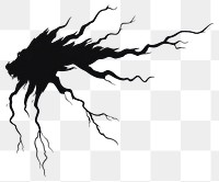 PNG Thunder silhouette black white.