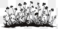 PNG Wildflower bush silhouette wildflowers plants.