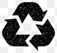 PNG Black recycle icon symbol shape circle.