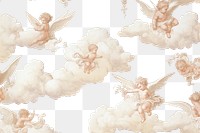 PNG Cherubs on the clouds wallpaper angel representation.