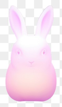 PNG Blurry rabbit icon shape aura wallpaper purple background glowing.