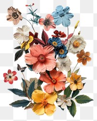 PNG Minimal flower shape collage cutouts flowers art nature-inspired.