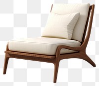 PNG Modern elegant wooden lounge chair cushion furniture armchair.