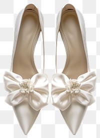 PNG White bridal shoes accessories accessory footwear.