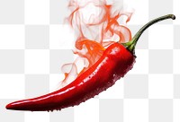 PNG Fiery red chili pepper sizzling