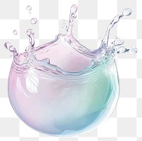 PNG Soap bubble splash shape pastel colors pastel colors.