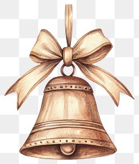 PNG Christmas bell illustration style art.