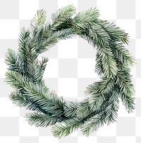 PNG Green Pine Christmas Wreath wreath christmas winter.