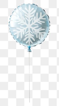 PNG Snowflake balloon white blue celebration.