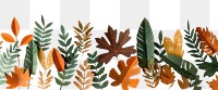 PNG Paper cutout-style illustration borders with various colored leaves leaf autumn art.