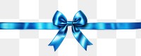 PNG Blue bow with ribbon illustration decoration holiday.