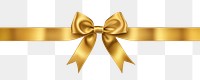 PNG Gold bow with ribbon illustration accessories celebration.