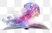 PNG Glowing jelly fish jellyfish book invertebrate.